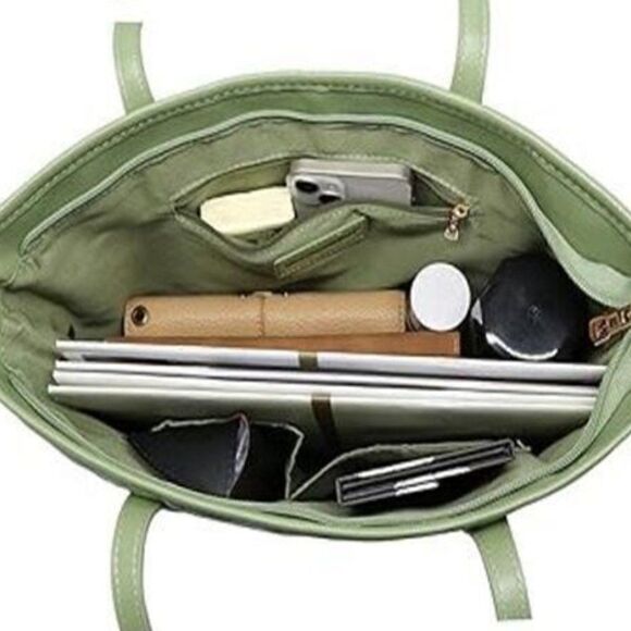 Montana West Quilted Light Green Women's Handbag - Picture 3 of 6